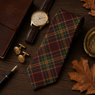Cravate Carreaux d'héritage de Bourgogne Tartan Vieille Fo