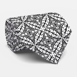 Cravate Carreaux marocains - blanc et noir