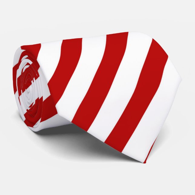 Cravate Carrelage de motif rouge cool rayé (Roulé)