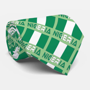 Cravate Carrelage du drapeau nigérian au Nigeria