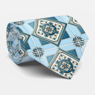 Cravate Carrelage méditerranéen, Portugais, Azulejo, Majol