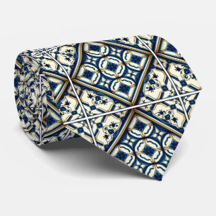 Cravate Carrelage méditerranéen, Portugais, Azulejo, Majol