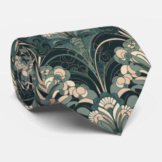 Cravate Carrelage motif art déco cool