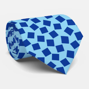 Cravate Carrés irréguliers - Bleu marine sur bleu bébé
