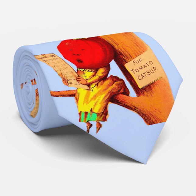 Cravate Carte de commerce victorienne tomate tête femme im (Roulé)