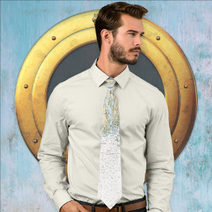 Cravate Carte de navigation marine de l'île Monhegan Maine