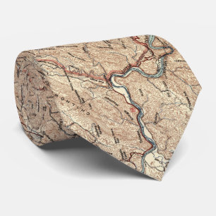 Cravate Carte du parc national vintage Smoky Mountains (19