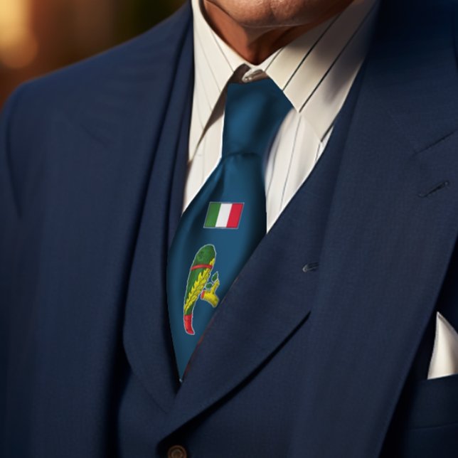Cravate Carte italienne sicilienne Ace des Clubs Nostalgie (Ace of Clubs Italian 
Blue Tie)