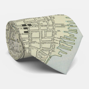 Cravate Carte vintage de Charleston SC (1901)