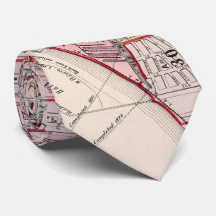 Cravate Carte vintage de Cleveland OH (1892)