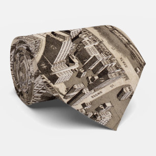 Cravate Carte vintage de Lynn MA (1879)