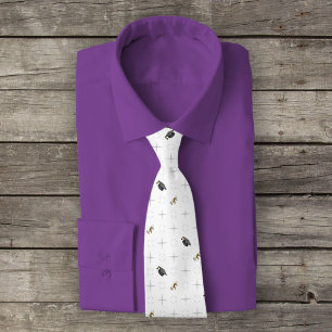 Cravate Cartes de graduation en gris clair et Motif du dip