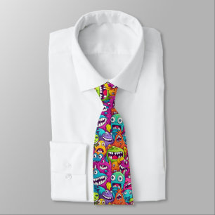 Cravate Cartographie Monsters Necktie