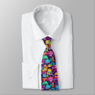 Cravate Cartographie Monsters Necktie