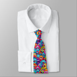 Cravate Cartographie Monsters Necktie