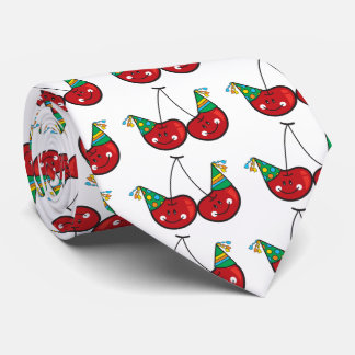 Cravate Cartographier Fun & Red Cheeky Cherries Avec Casqu