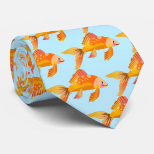 Cravate Carton de poisson Or Aquarium Fancy