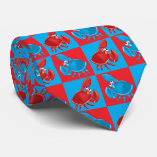 Cravate Cartoon crabe mosaïque