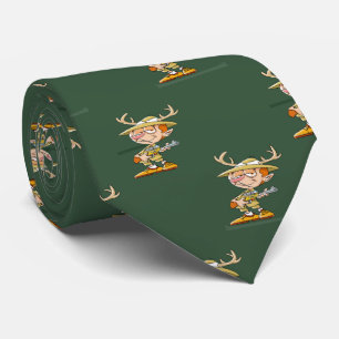 Cravate Cartoon Necktie Deer Hunter