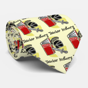 Cravate Casque d'épée de livre Histoire enseignant