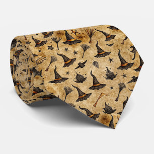 Cravate Casquettes vintages sorcières et Broomsticks Motif