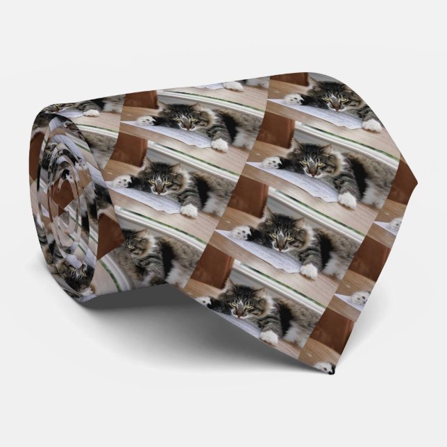 Cravate Cat Necktie musicale (Roulé)