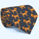Cravate Cavalier King Charles Spaniel Chien<br><div class="desc">Cute Ruby Cavalier King Charles Spaniel design chien sur un arrière - plan gris fusain foncé,  sûr de faire sourire n'importe quel amoureux des animaux. Art original de Nic Squirrell.</div>
