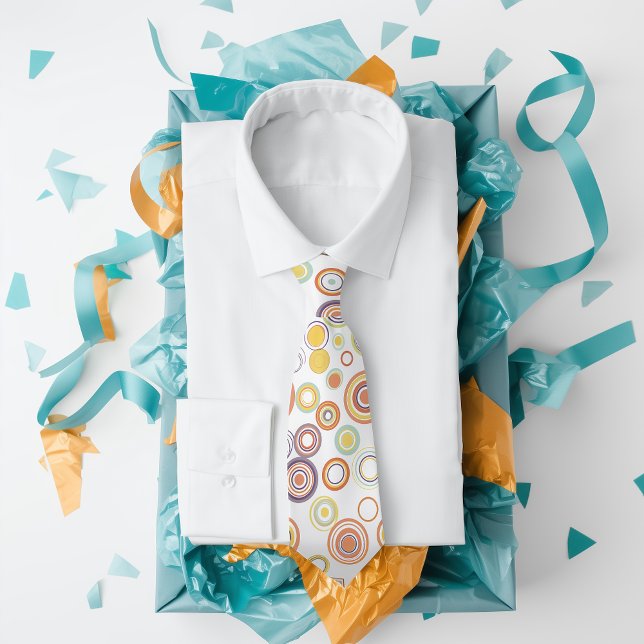 Cravate Cercles d'automne rétro Gros (Créateur téléchargé)