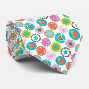 Cravate Cercles géométriques dessinés à la main