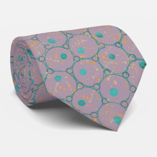 Cravate Cercles Lavender Motif