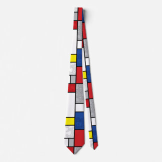 Cravate Cercles Rétro Mondrial Minimaliste De Stijl Mod Ar
