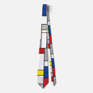 Cravate Cercles Rétro Mondriques Minimaliste De Stijl Mod