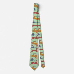 Cravate Cerf d'art populaire américain vintage couleur per