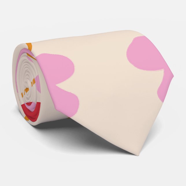 Cravate Cerises et fleurs Motif sans couture (Roulé)