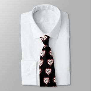 Cravate Cerises RAB Imprimé Léopard Cœur Rockabilly