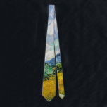 Cravate Champ de blé Van Gogh avec Cyprès. Impressionnisme<br><div class="desc">Van Gogh "Champ de blé avec Cyprès" cravate.</div>