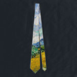 Cravate Champ de blé Van Gogh avec Cyprès. Impressionnisme<br><div class="desc">Van Gogh "Champ de blé avec Cyprès" cravate.</div>