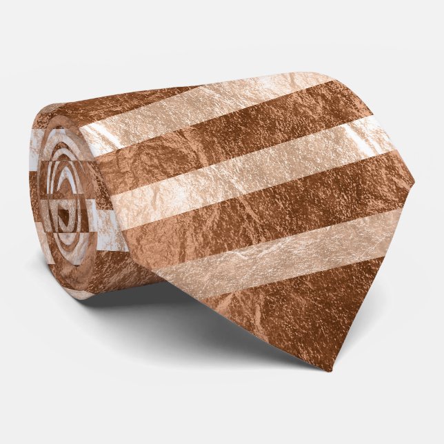 Cravate Champagne faux champagne rose/feuille de cuivre de (Roulé)