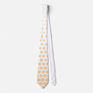 Cravate Champagne Polka Dots Modern White