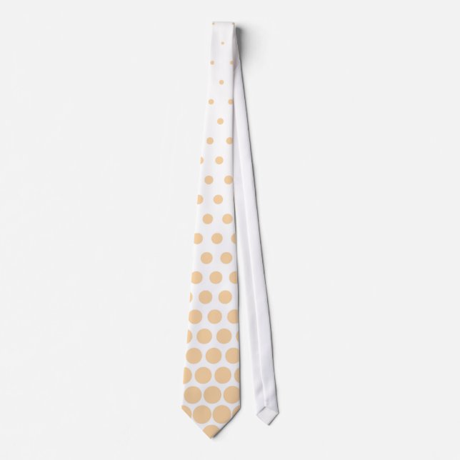 Cravate Champagne Polka Dots Modern White (Devant)