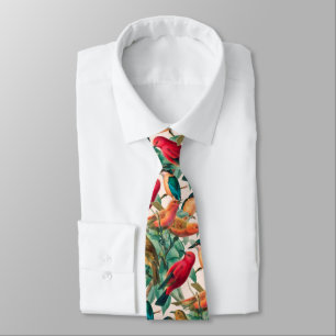 Cravate Chansons colorées & Motif Feuille vert