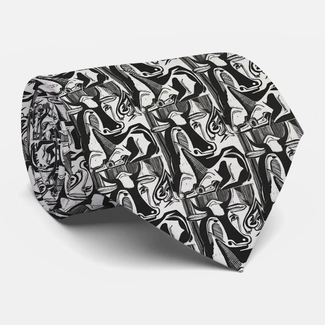 Cravate Chaos Kirchner – Motif Expressionniste (Roulé)