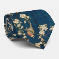 Chardonneret et cerisier de 葛飾北斎 de Katsushika