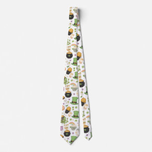 Cravate Charmes de chance Kawaii Saint-Patrick Pot d'or 