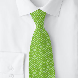 Cravate Chartreuse Diamant Encoche