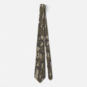 Cravate Chasse aux oiseaux d'eau Terres basses Camo Chasse