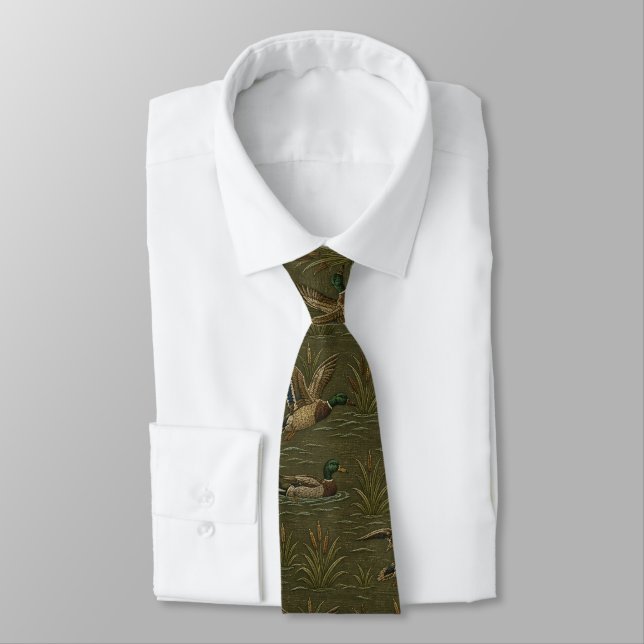 Cravate Chasseur de canards, chasse au canard (Attaché)