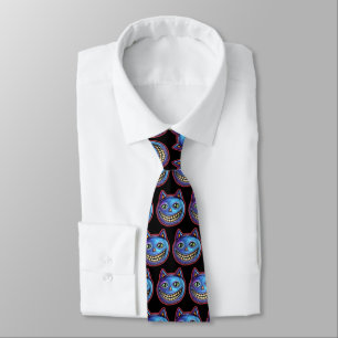 Cravate Chat bleu souriant Vintage Halloweenies