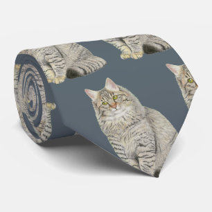 Cravate Chat Longhair Tabby