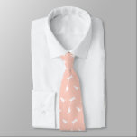 Cravate Chat Papa Blush rose<br><div class="desc">Dessins de mes chats "mister" et "misy" dans trois poses différentes sur arrière - plan couleur personnalisée.</div>